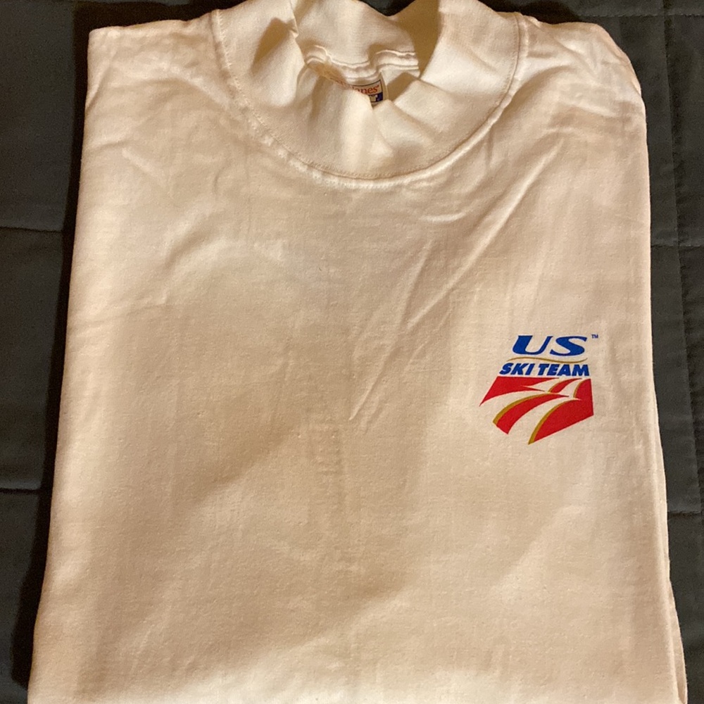 Vintage US  Ski Team Long Sleeve Polo Shirt
